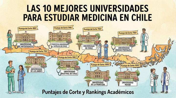 Las 10 mejores universidades para estudiar Medicina en Chile (con puntajes de corte)
