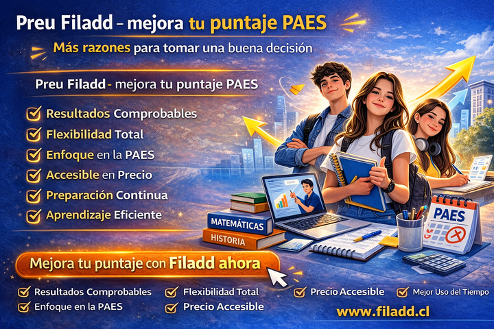 Preu Filadd - mejora tu puntaje PAES con resultados reales